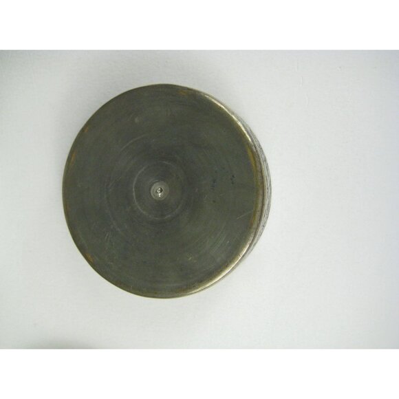 Vintage Hand Painted Asian Trinket Box Mirror Top Mother Of Pearl Silver Plated - Picture 12 of 15